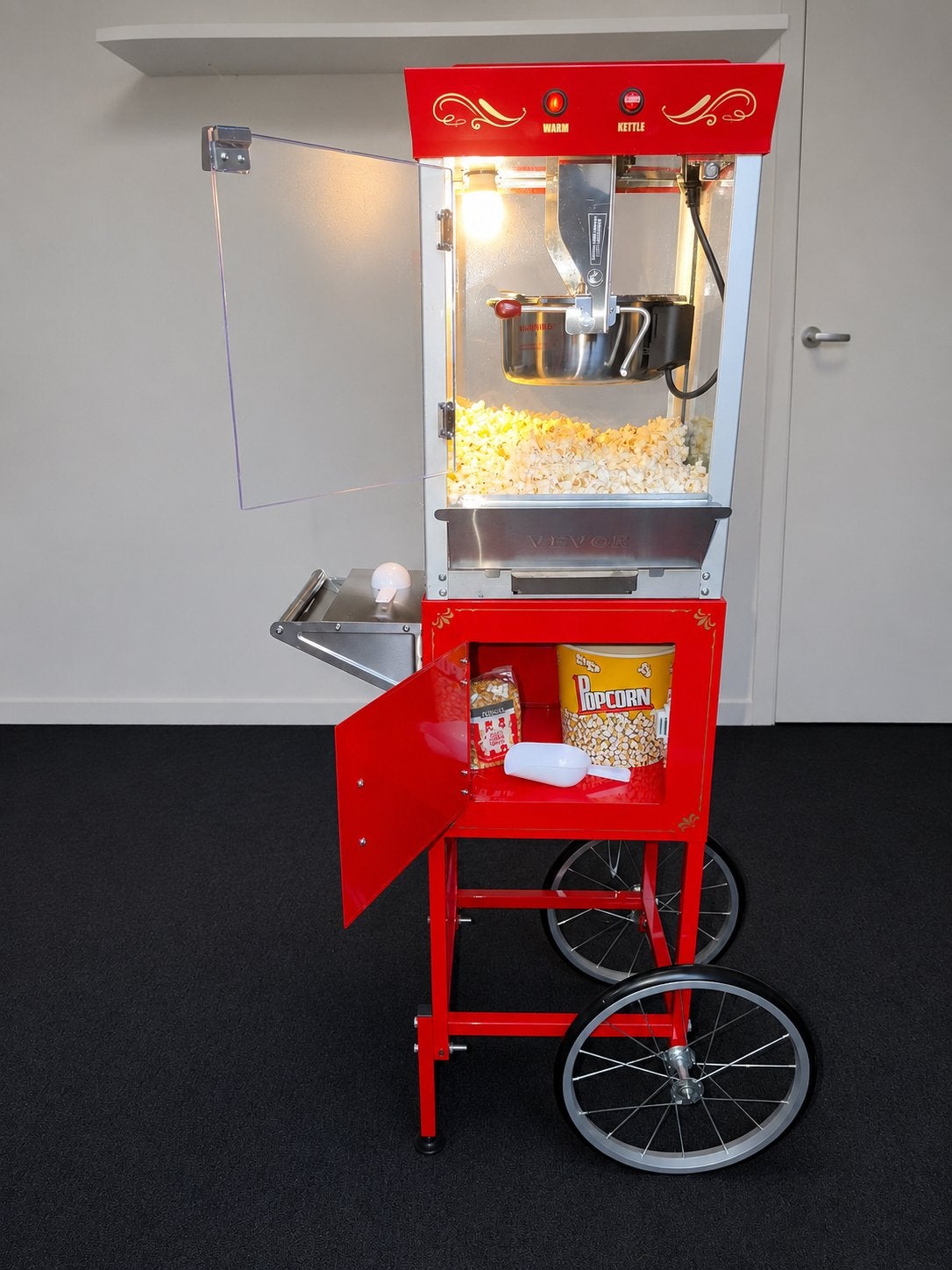 Popcorn machine te huur, Ophalen, Verjaardag