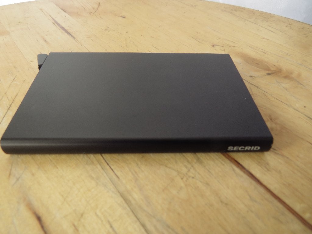 zwarte Secrid mini wallet portemonnee cardprotector, Ophalen of Verzenden, Gebruikt, Zwart, Overige merken