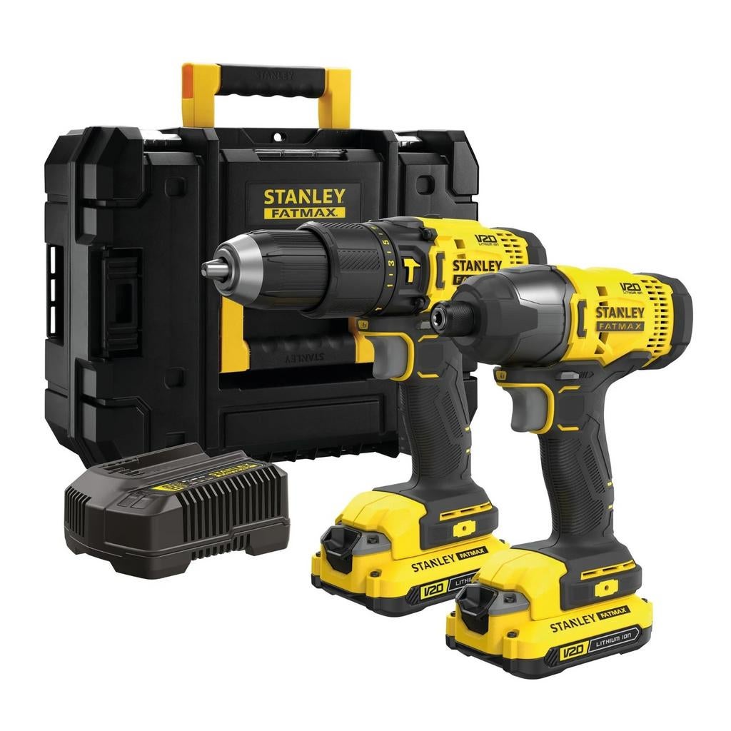 Stanley Fatmax V20 Boor- en Schroefmachine Set, Doe-het-zelf en Verbouw, Gereedschap | Boormachines, 600 watt of meer, Variabele snelheid