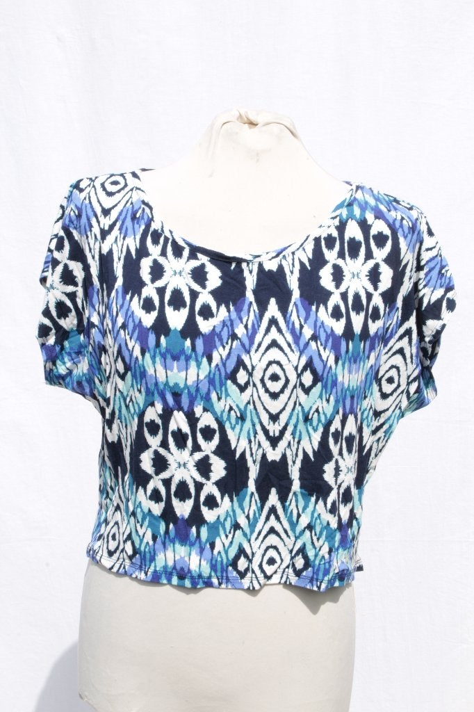Stoer blauw-wit damestop.Mt 40.Merk Jane Norman, Maat 38/40 (M), Blauw, ., Ophalen of Verzenden