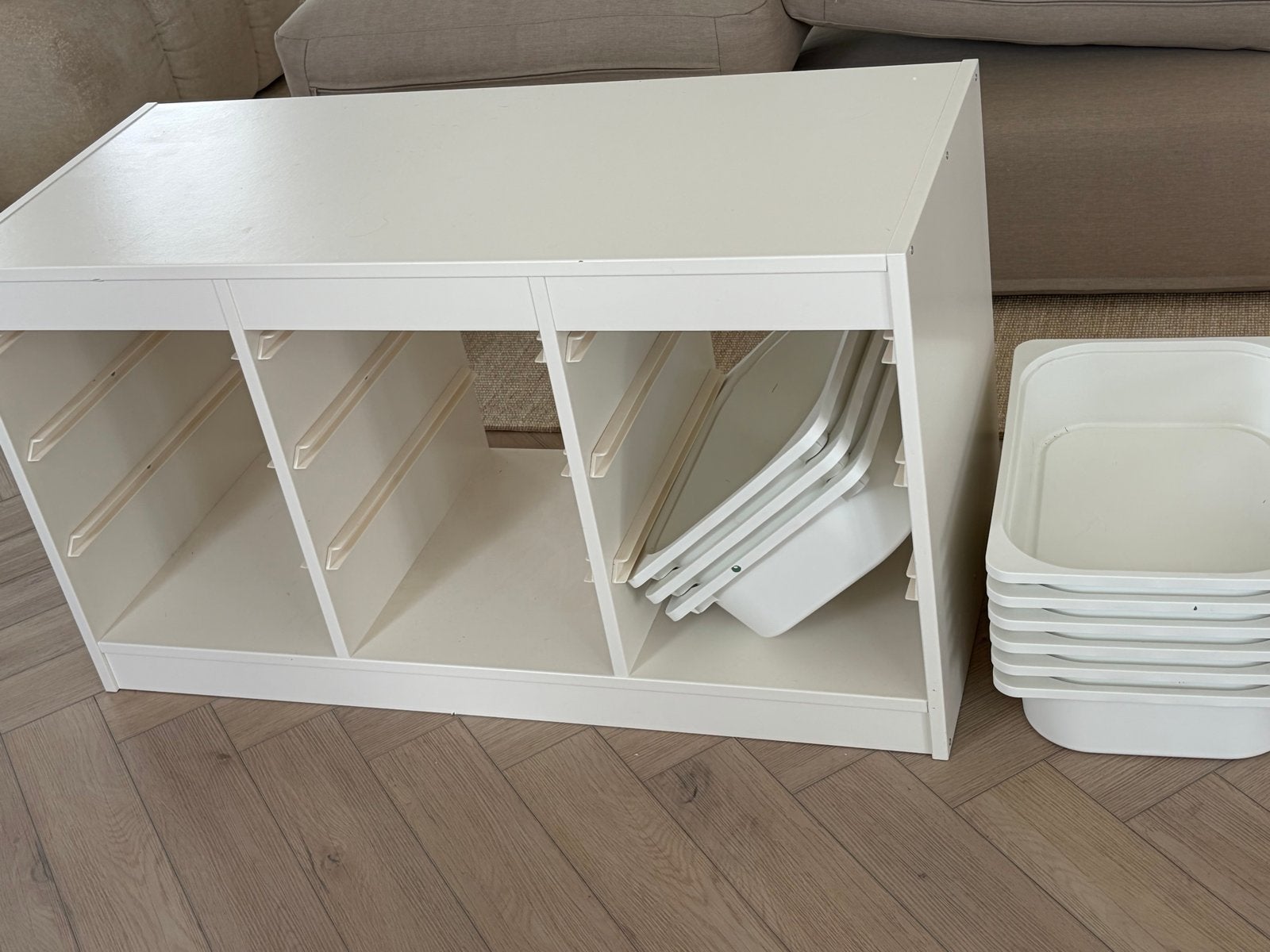 IKEA Trofast kast wit met 9 bakken, Gebruikt, Kast, 75 tot 100 cm, Minder dan 50 cm