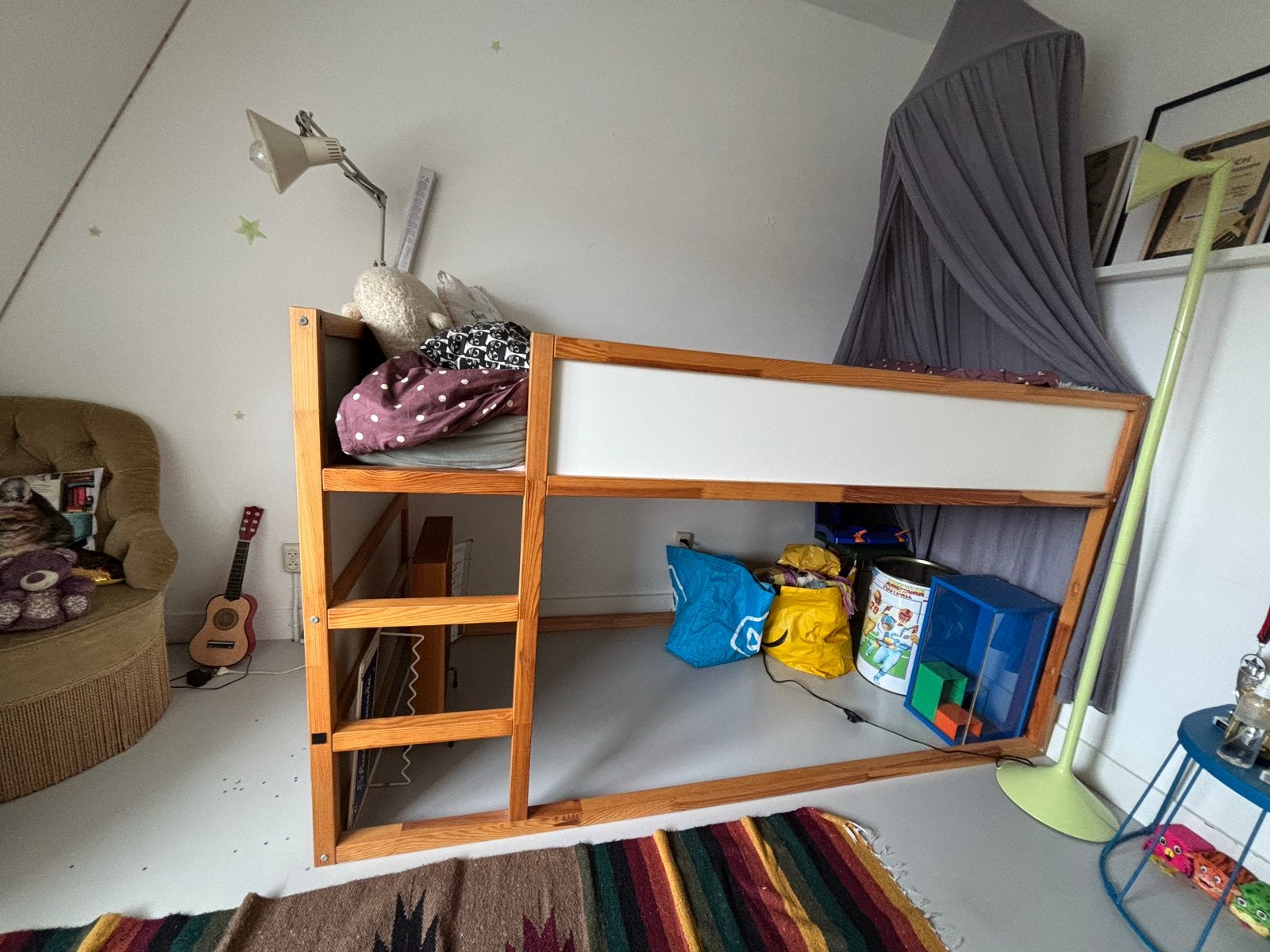 IKEA Kura omkeerbaar bed - Halfhoogslaper/Stapelbed, Ophalen, Gebruikt, 90 cm, Eenpersoons
