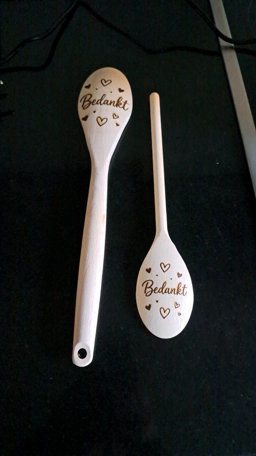 Houten lepels groot en normaal - Bedankje juf/meester, Ophalen of Verzenden