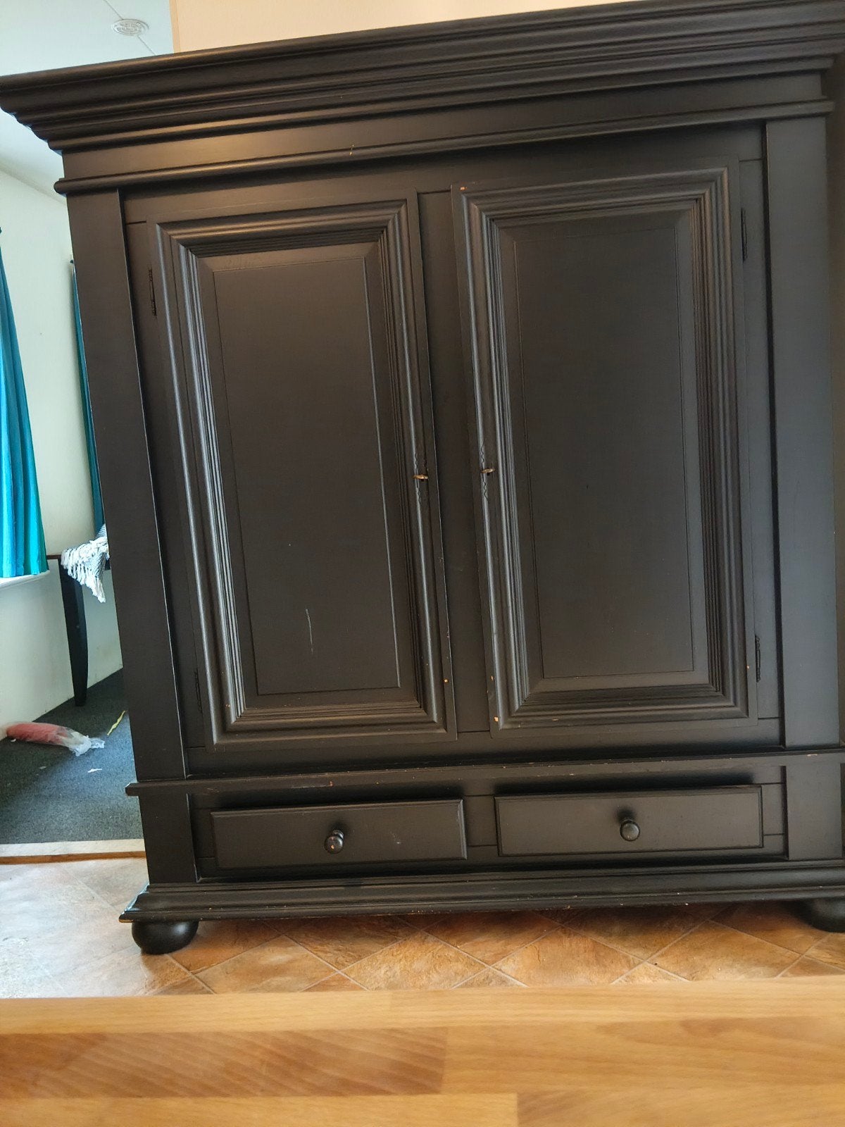 Zwarte Broodkast  L184,5 / B58 / H195,5, Huis en Inrichting, Ophalen, Gebruikt