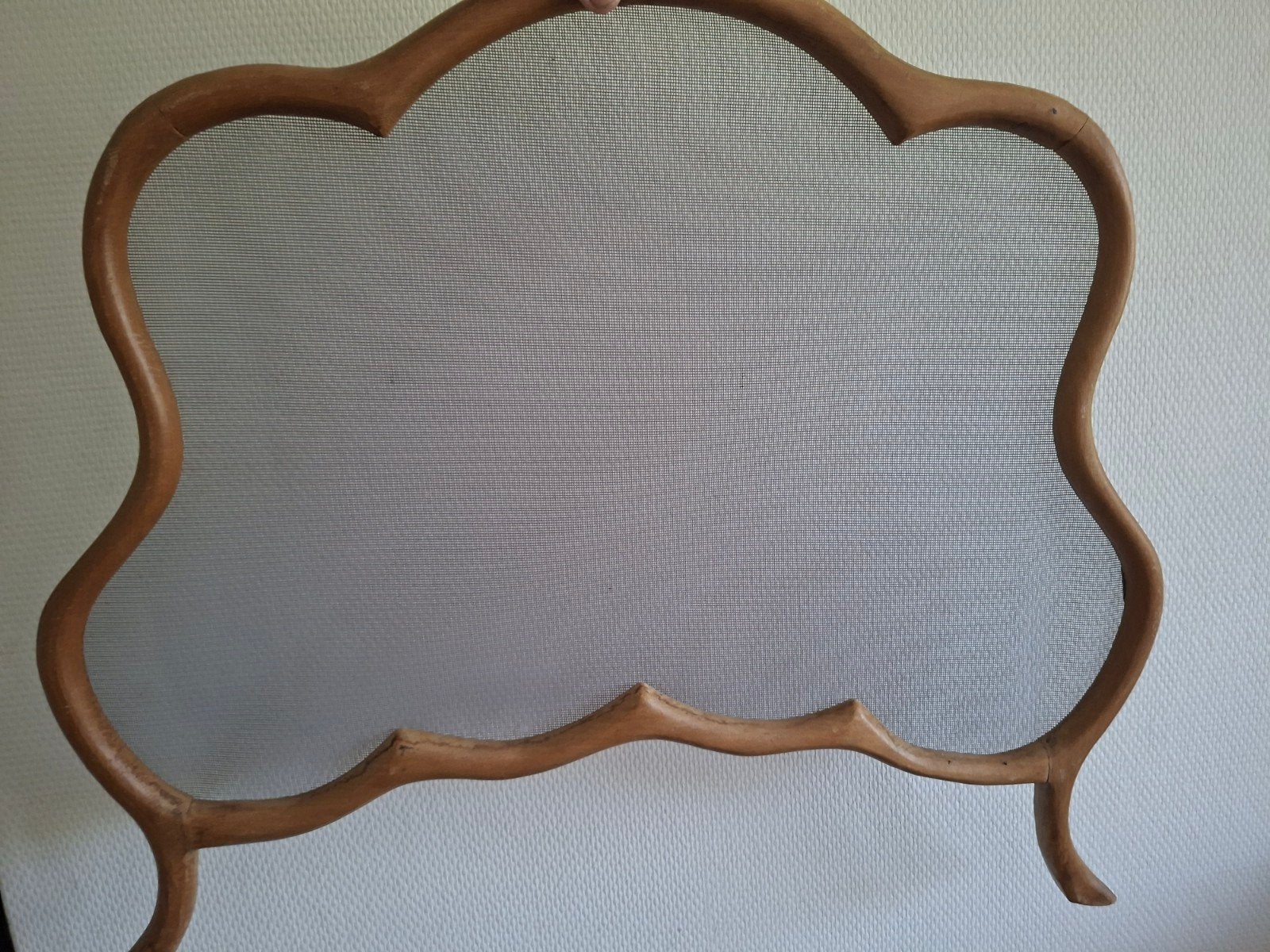 Brocante raamhor met sierlijk houten frame, Antiek en Kunst, Curiosa en Brocante, Ophalen of Verzenden