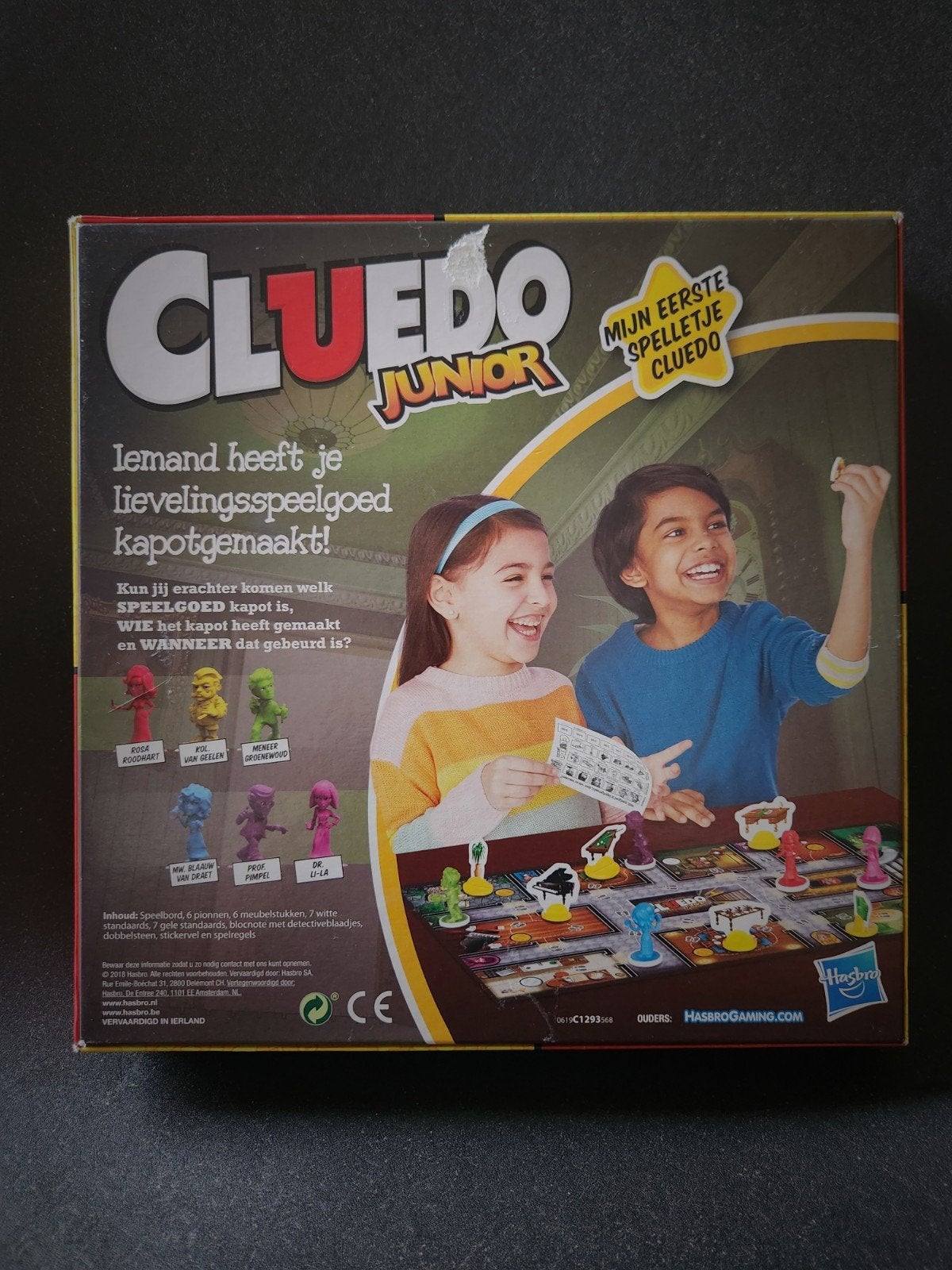 Cluedo Junior: Mijn Eerste Spelletje Cluedo met poppetjes, Drie of vier spelers, Ophalen, Gebruikt, Hasbro