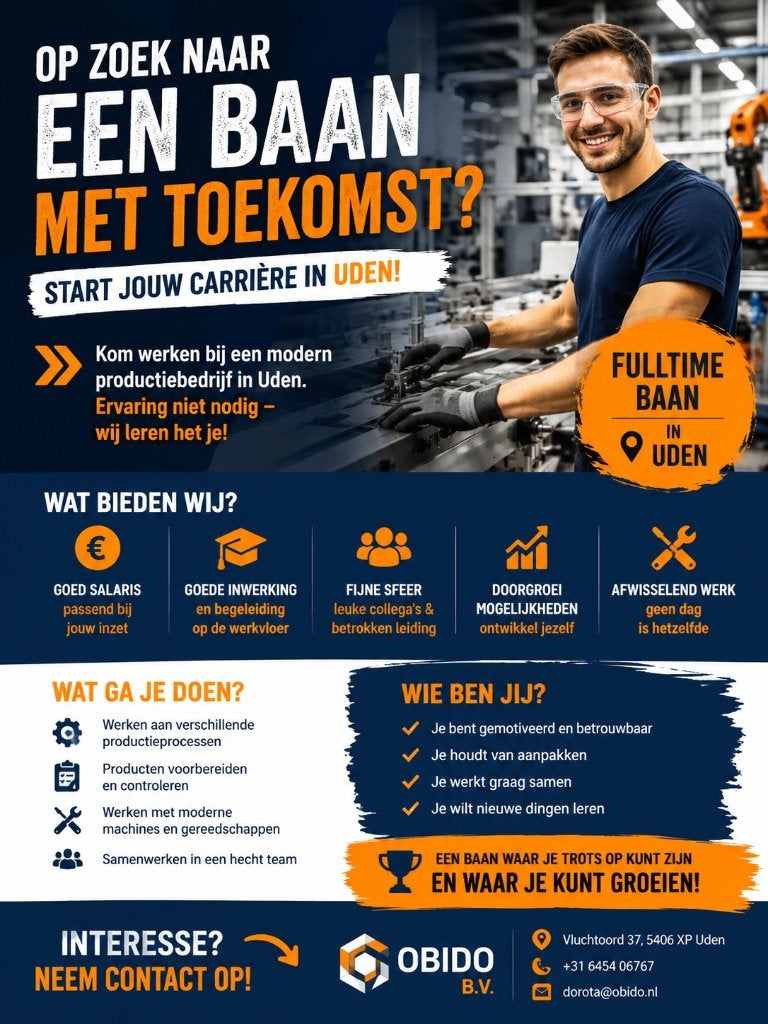 Machinesteller - Uden, Vacatures, 33 - 40 uur, Overige niveaus, Vanaf 1 jaar, Overige vormen