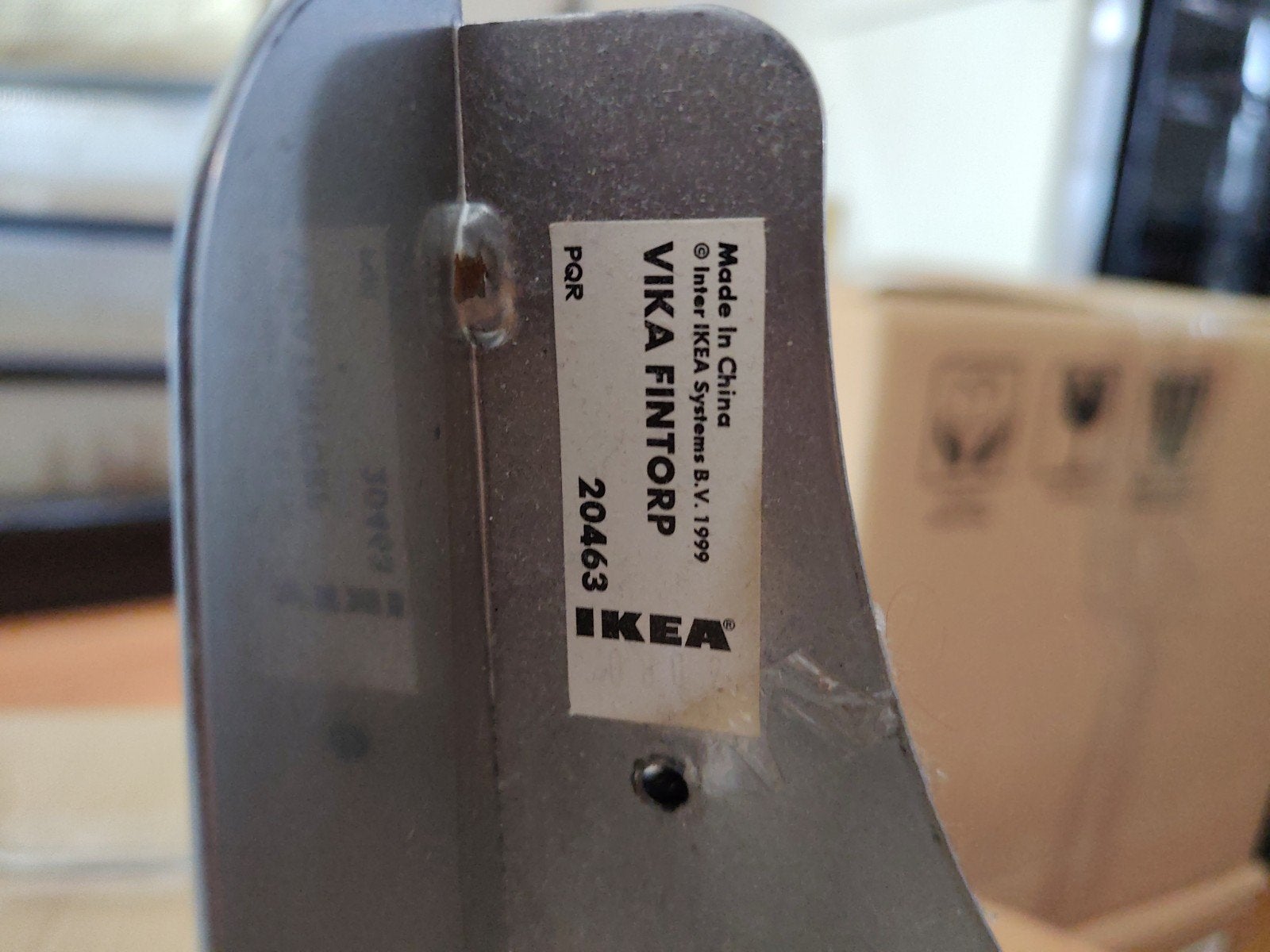 4x IKEA Vika Fintorp bureaupoten, grijs, 70 cm, Ophalen, Gebruikt, Metaal, IKEA