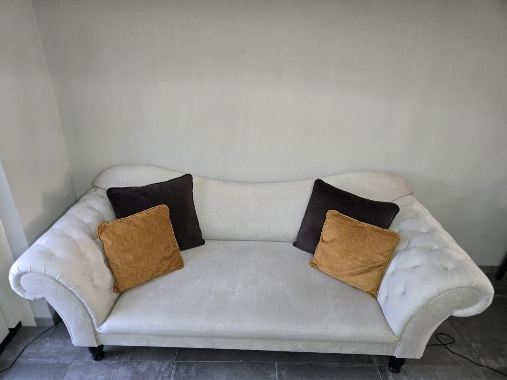 Mooie 3-zitsbank (inclusief gratis kussen), Huis en Inrichting, Banken | Bankstellen, Ophalen, Chesterfield, Driepersoons, 75 tot 100 cm