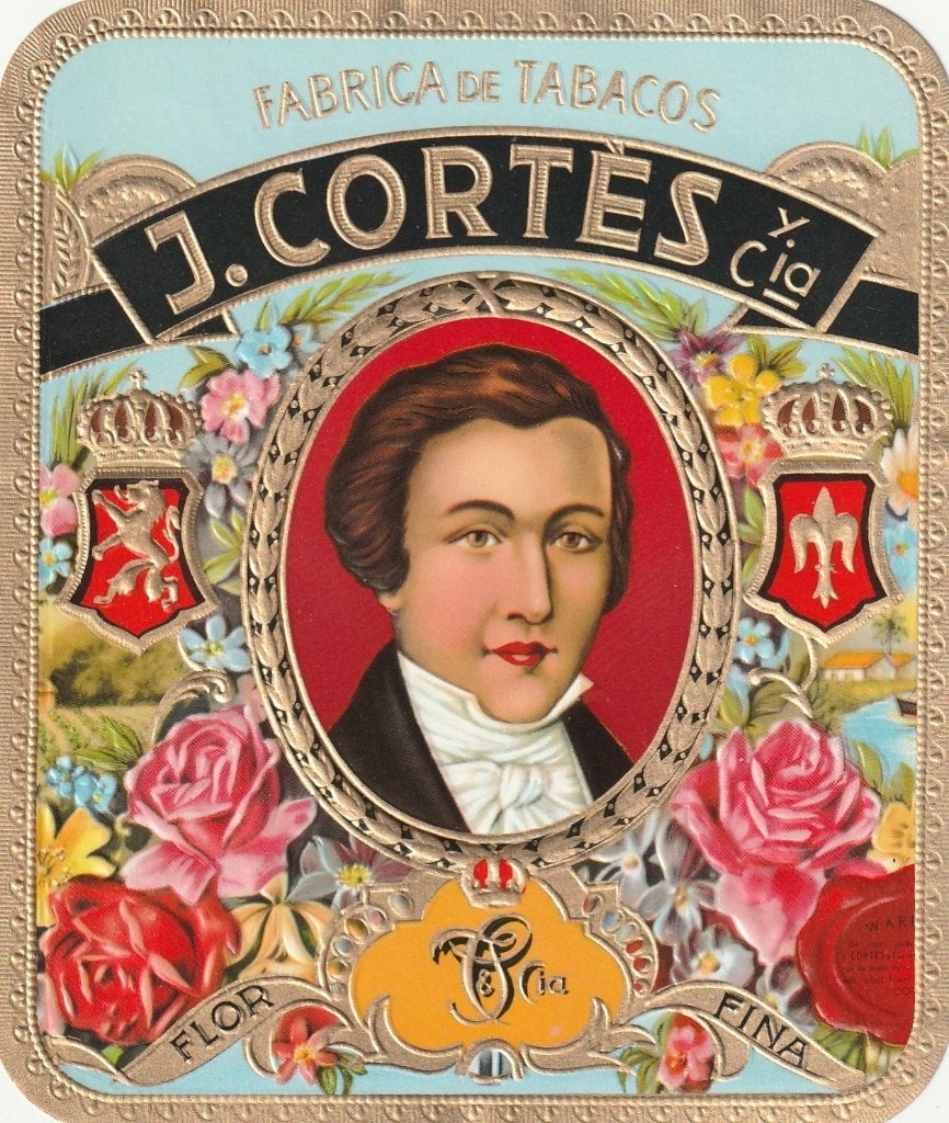 etiket R - 2267  cortes   sigarenbanden, Ophalen of Verzenden, Zo goed als nieuw, Sigarenbandjes