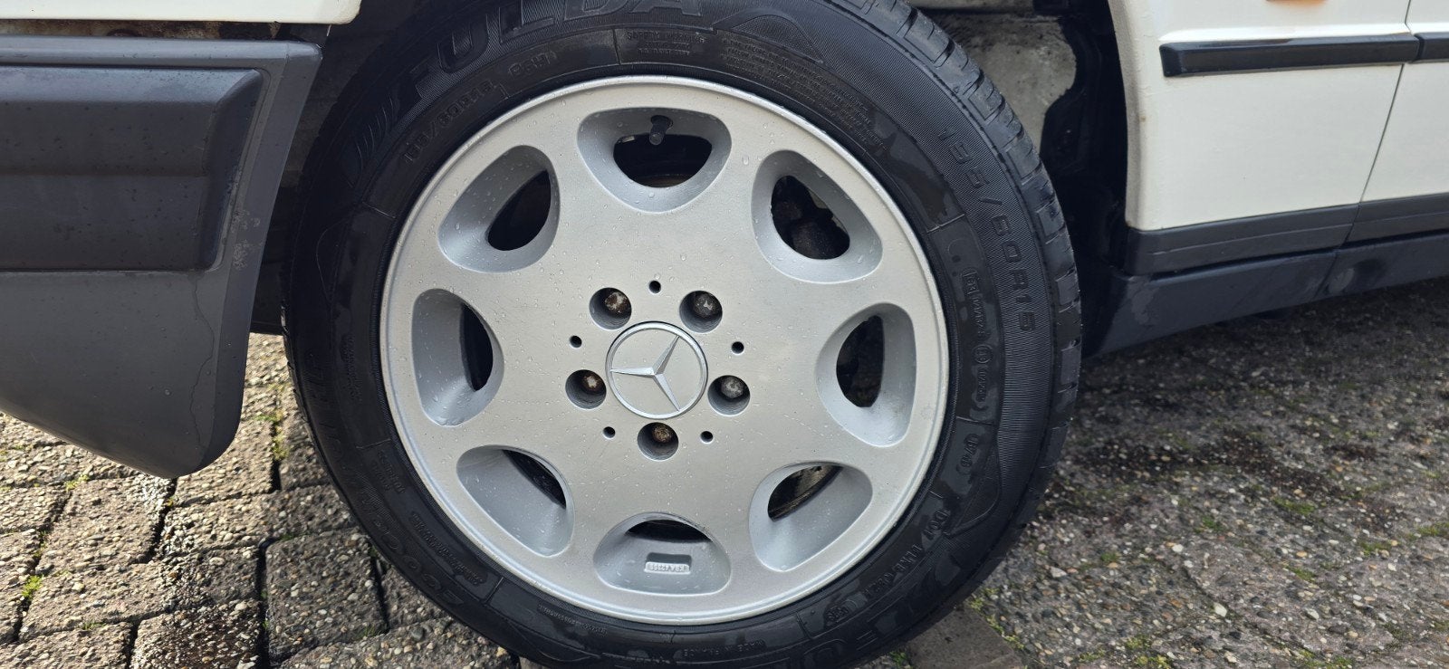 Mercedes velgen met zomerbanden W201/W124 etc., Ophalen, Gebruikt