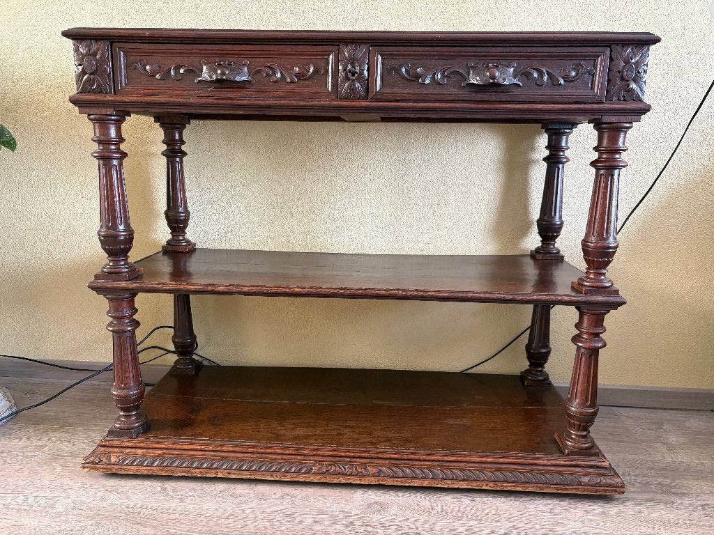 side table, Ophalen, Gebruikt, 100 tot 150 cm, Eikenhout