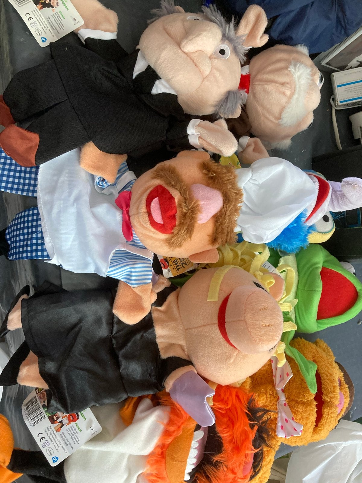 Muppet Show handpoppen - Kermit, Miss Piggy, Fozzie, Animal, Ophalen, Gebruikt, Overige merken, Overige karakters