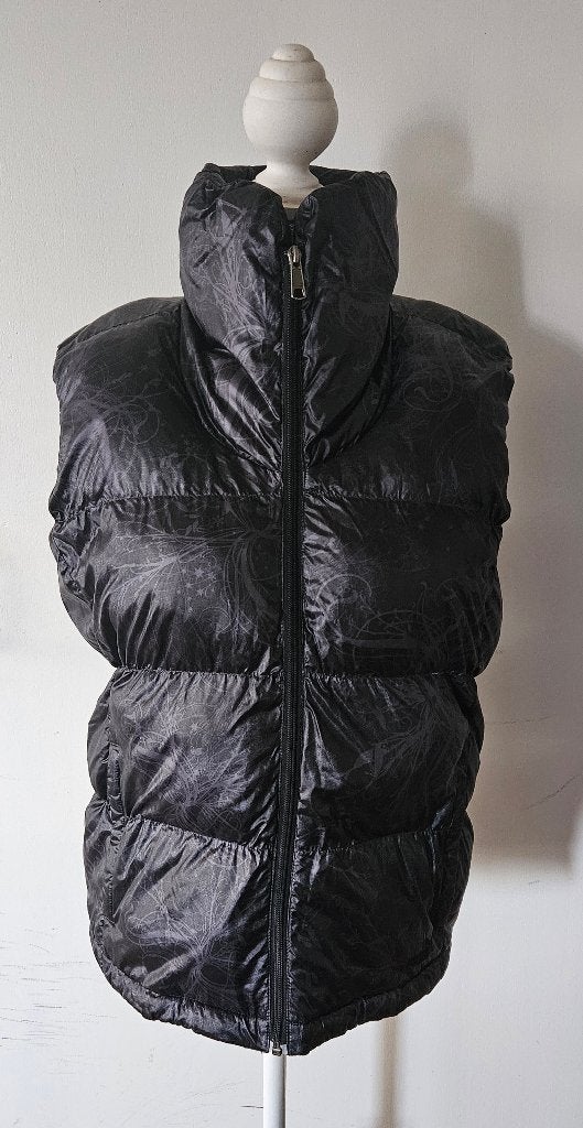 Bodywarmer van Puma, zwart gedessineerd, gewatteerd, maat 38, Maat 38/40 (M), Puma, Zwart, Ophalen of Verzenden