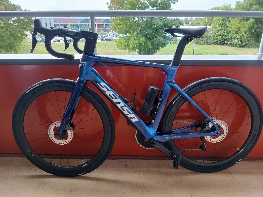 Te koop Racefiets  blauw, 28 inch, Zo goed als nieuw, Meer dan 20 versnellingen, Schijfrem