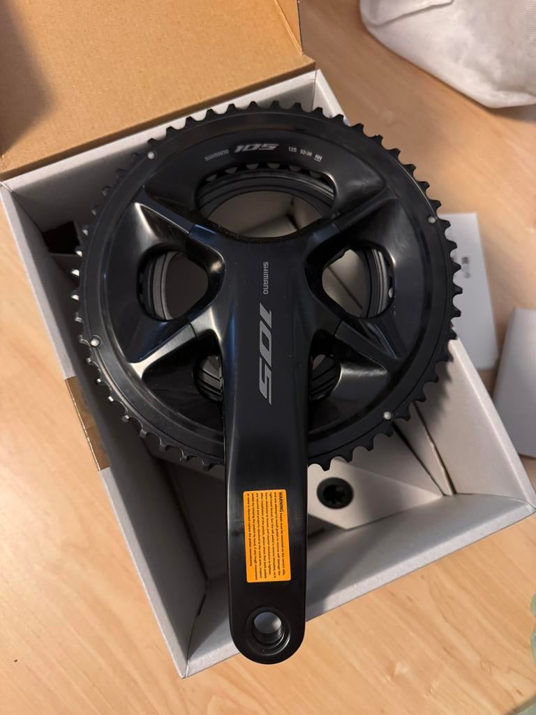 Shimano 105 12s FC-R7100 crankset met powermeter 4iiii 170mm, Fietsen en Brommers, Fietsonderdelen, Crankstel of Pedalen, Nieuw
