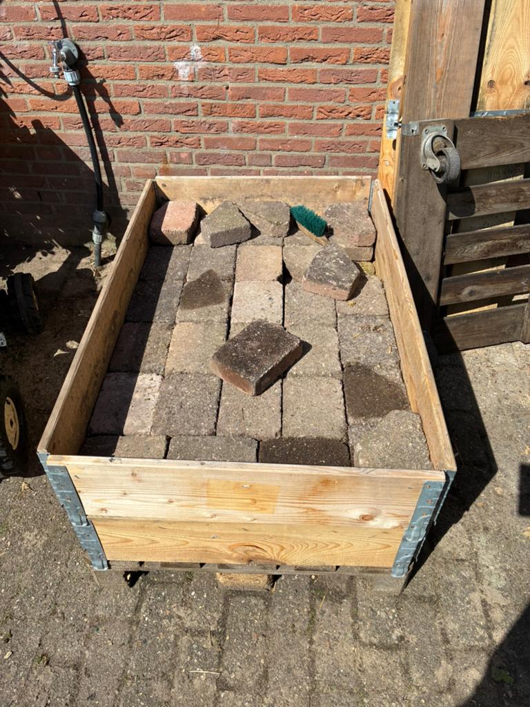 Terras stenen cobble stones, Ophalen, Beton, Klinkers