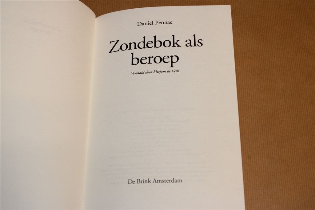 Zondebok als Beroep — Pennac — 1994 — Tragikomisch, Ophalen of Verzenden, Gelezen