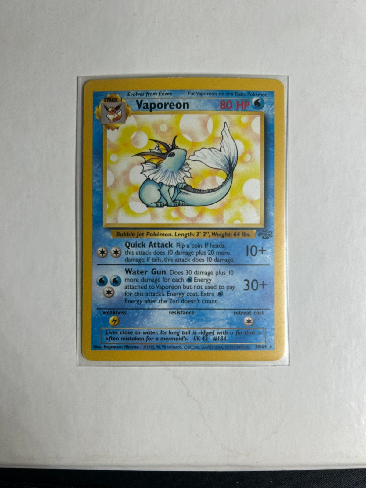 Vaporeon (JU 28), Ophalen, Zo goed als nieuw