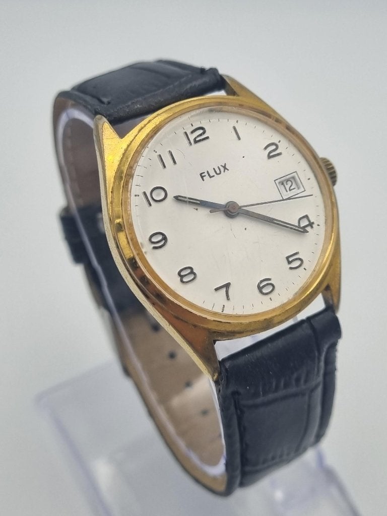 Vintage Mechanische Flux Polshorloge ( 1960's ), Overige merken, Overige materialen, Verzenden, Polshorloge
