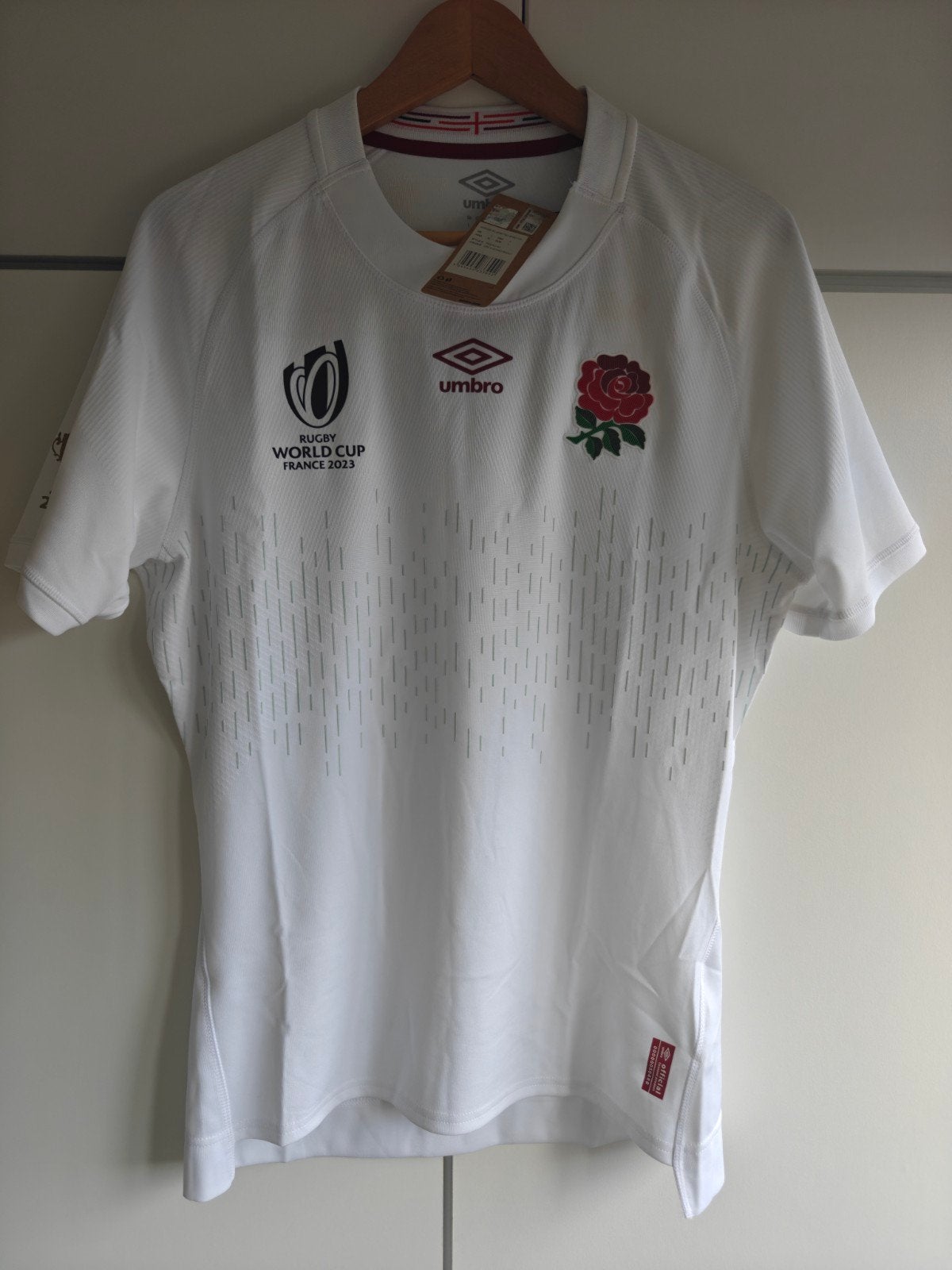 Zeer uniek: BNWT England Rugby World Cup 2023 Authentic, Verzamelen, Ophalen of Verzenden, Nieuw, Buitenlandse clubs, Shirt