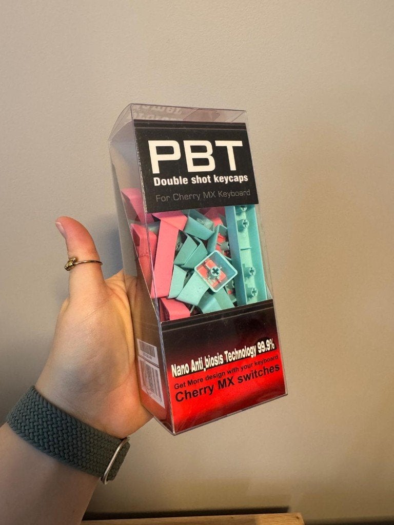 PBT double shot keycaps voor Cherry MX Switches, Computers en Software, Toetsenborden, Pbt, Ophalen of Verzenden, Zo goed als nieuw