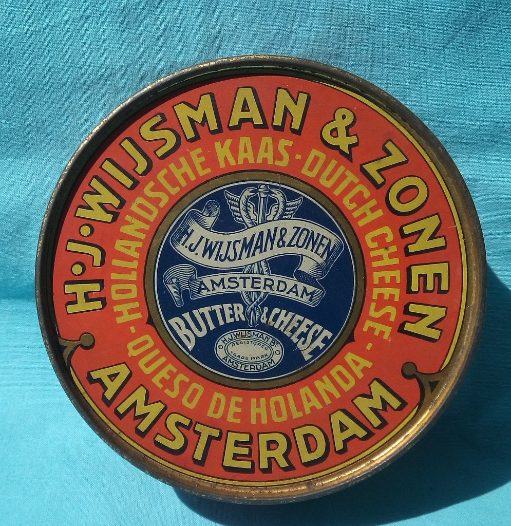 1950s KAASBLIK / BUS HJ WIJSMAN & ZONEN AMSTERDAM BLIK, Verzamelen, Verzenden, Gebruikt, Overige