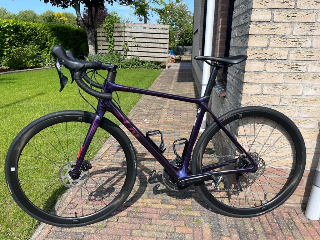Liv Langma Advanced 2 Disc 2023 Chameleon Purple maat M, Ophalen, 28 inch, Gebruikt, Carbon