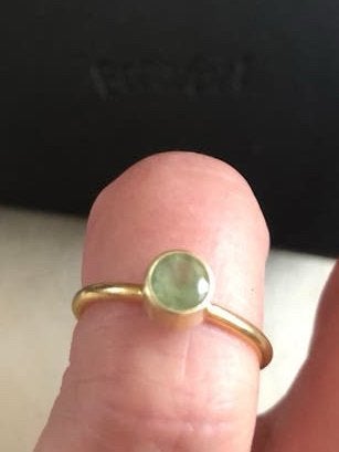 Beaufort Amsterdam 14 kt ring Peridot, Ophalen of Verzenden, Dame, Goud, Goud