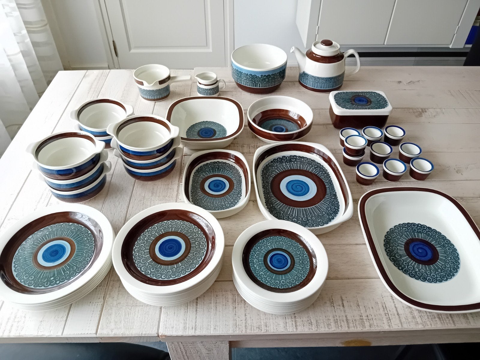 Compleet Rorstrand Amanda servies design Christine Campbell, Ophalen of Verzenden, Zo goed als nieuw, Overige stijlen, Porselein