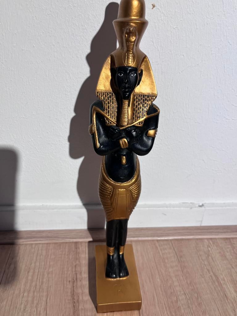 Groot Egyptisch beeld Osiris  36 cm – zwaar decoratief beeld, Verzamelen, Beelden en Beeldjes, Ophalen of Verzenden, Zo goed als nieuw