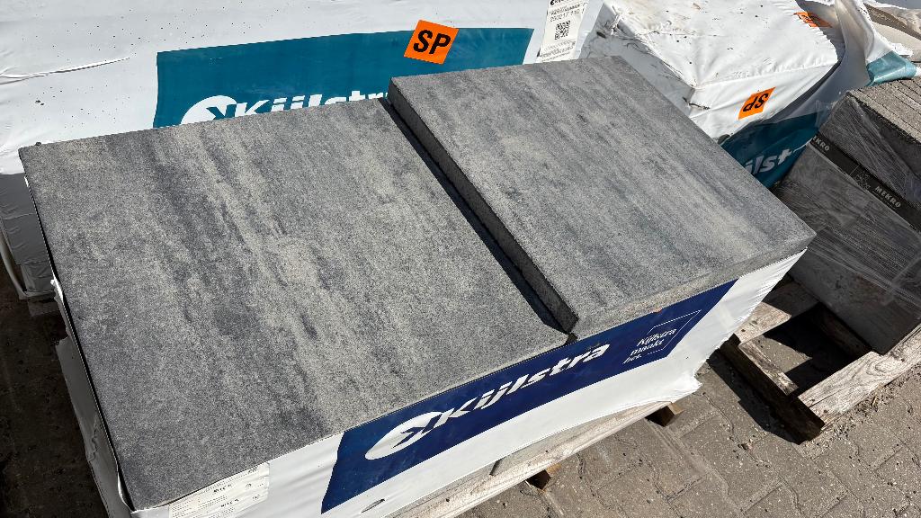 design square 60x60 terrastegel Nero/Grey SP, Nieuw, Ophalen of Verzenden, 10 m² of meer, Beton