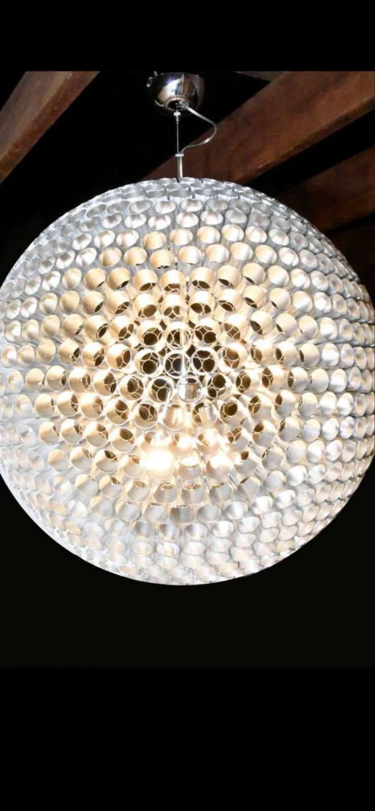 Design Hanglamp Ø 0,80 meter chericoni explosion, Ophalen, E27 (groot), Zo goed als nieuw, Metaal