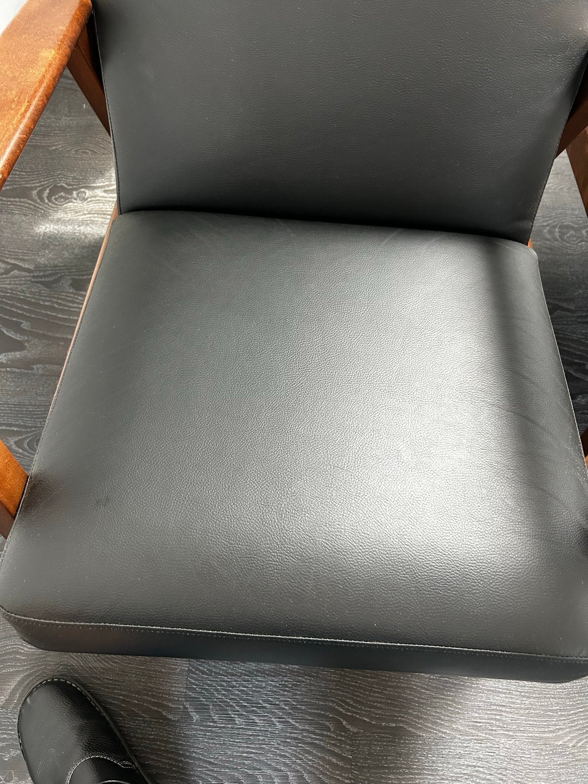 2x LEREN  fauteuil EKENASET.  LEER wordt niet meer gemaakt), Twee, Zwart, Leer, Zo goed als nieuw