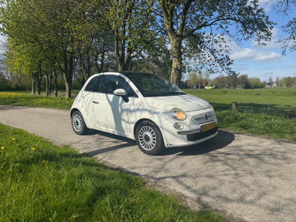 Fiat 500 0.9 Twinair 2011 Wit, nieuwe apk!, Auto's, Voorwielaandrijving, Stof, 24 km/l, Handgeschakeld