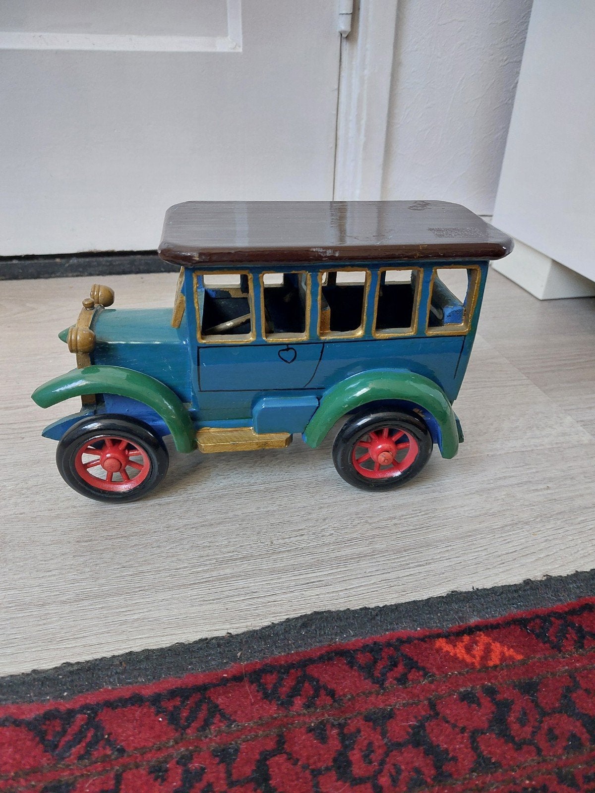 Handgemaakt Retro Houten Model Oldtimer Limousine, Ophalen of Verzenden, Huis en Inrichting