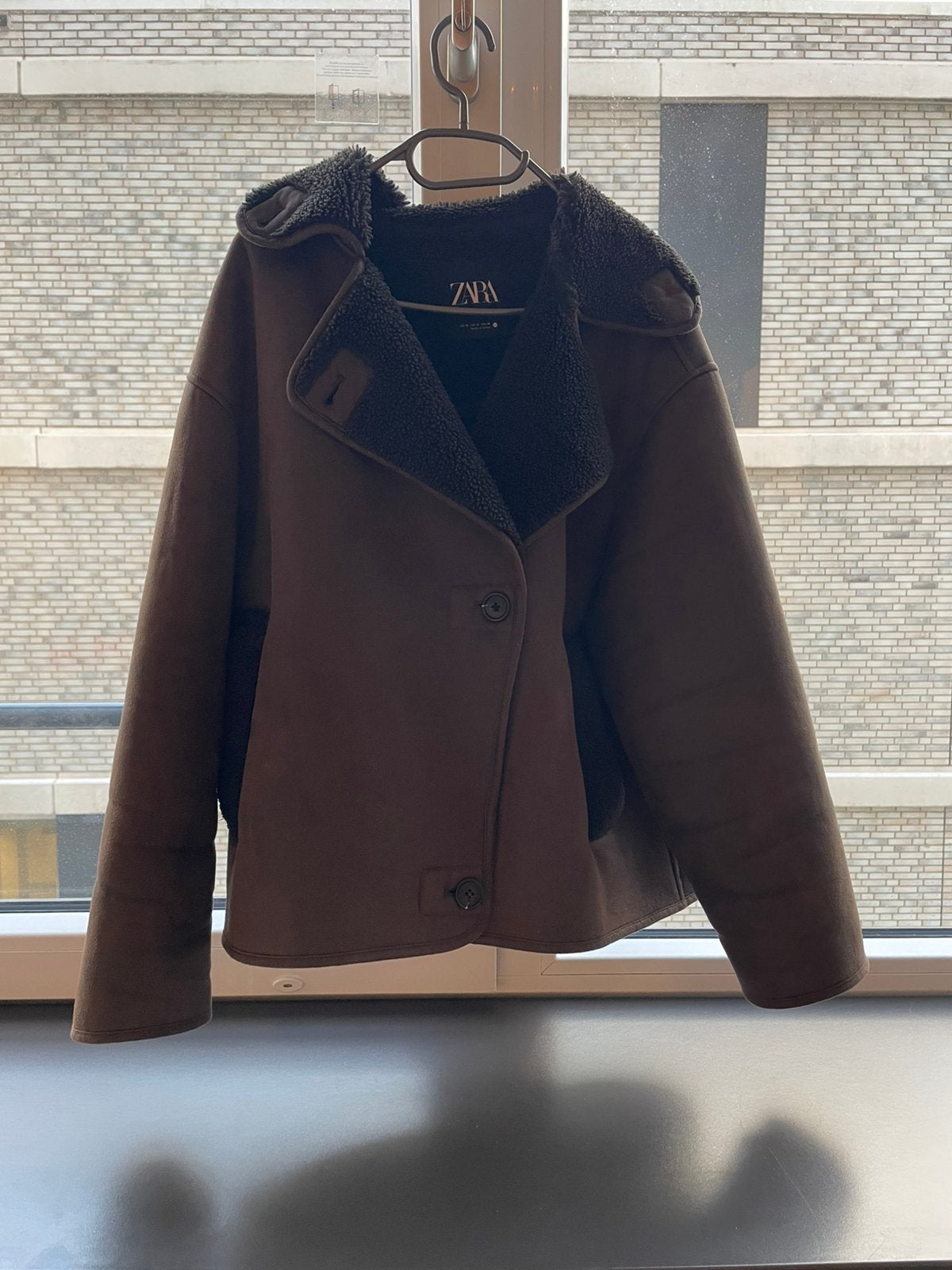 Brown fleece ZARA jacket S, Bruin, Ophalen of Verzenden, Zo goed als nieuw, Jasje