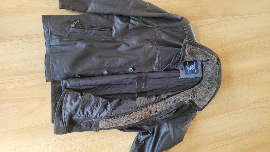 State of Art leren herenjas XL – echt leer – nieuwstaat, Bruin, Maat 56/58 (XL), Ophalen of Verzenden, Zo goed als nieuw