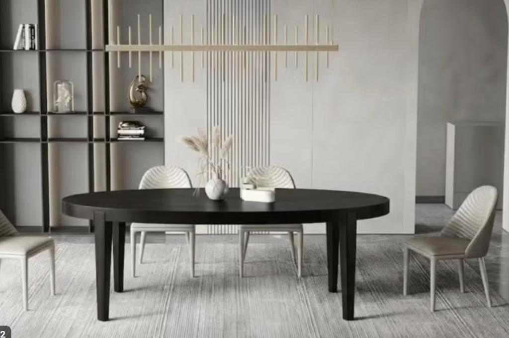 ovalen donkere tafel meridiani., Huis en Inrichting, Tafels | Eettafels, Ophalen, 200 cm of meer, 50 tot 100 cm, Zo goed als nieuw