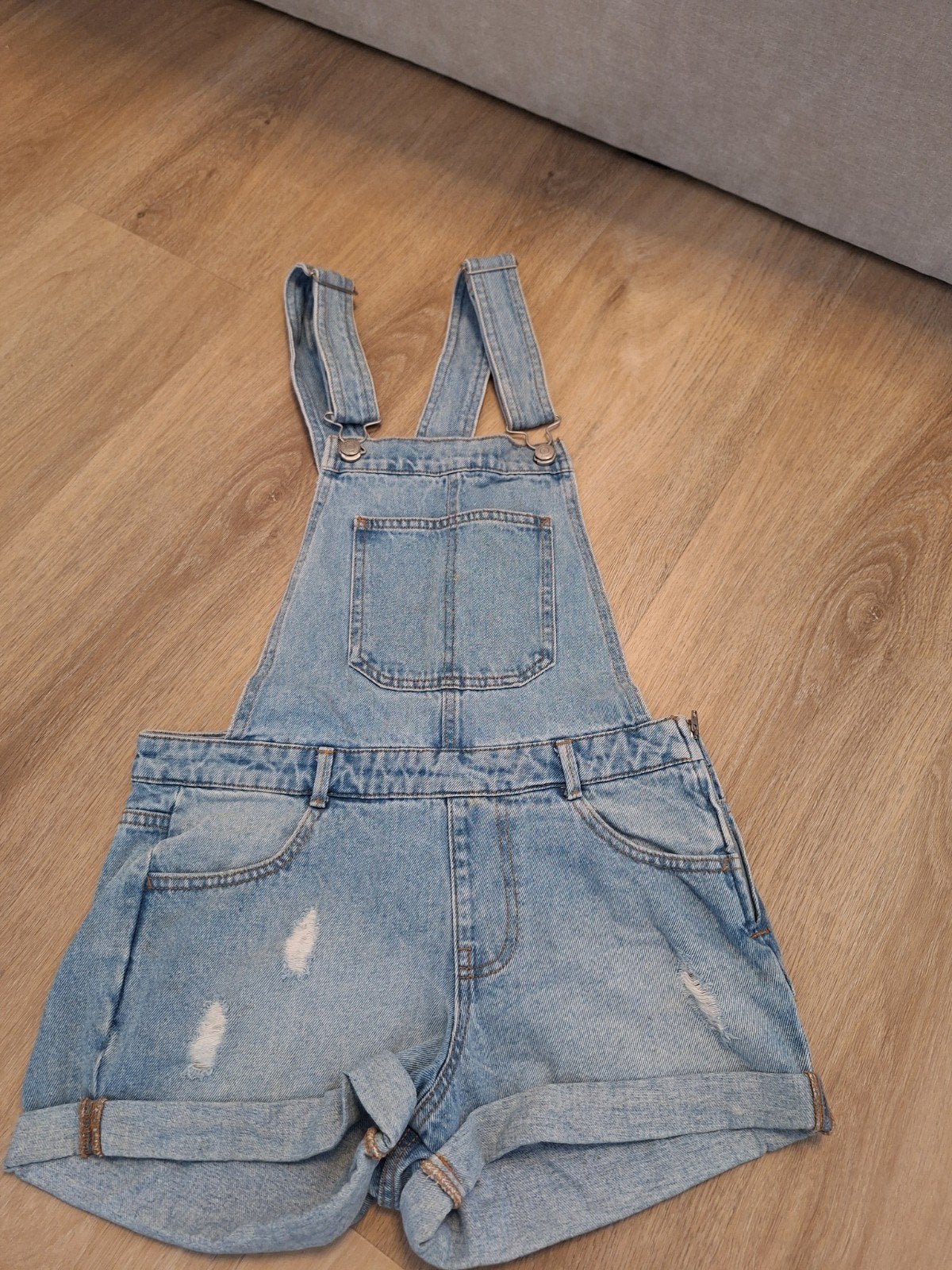 Pull&Bear spijker tuinbroekje maat S, Kort, Maat 36 (S), Gedragen, Pull&Bear