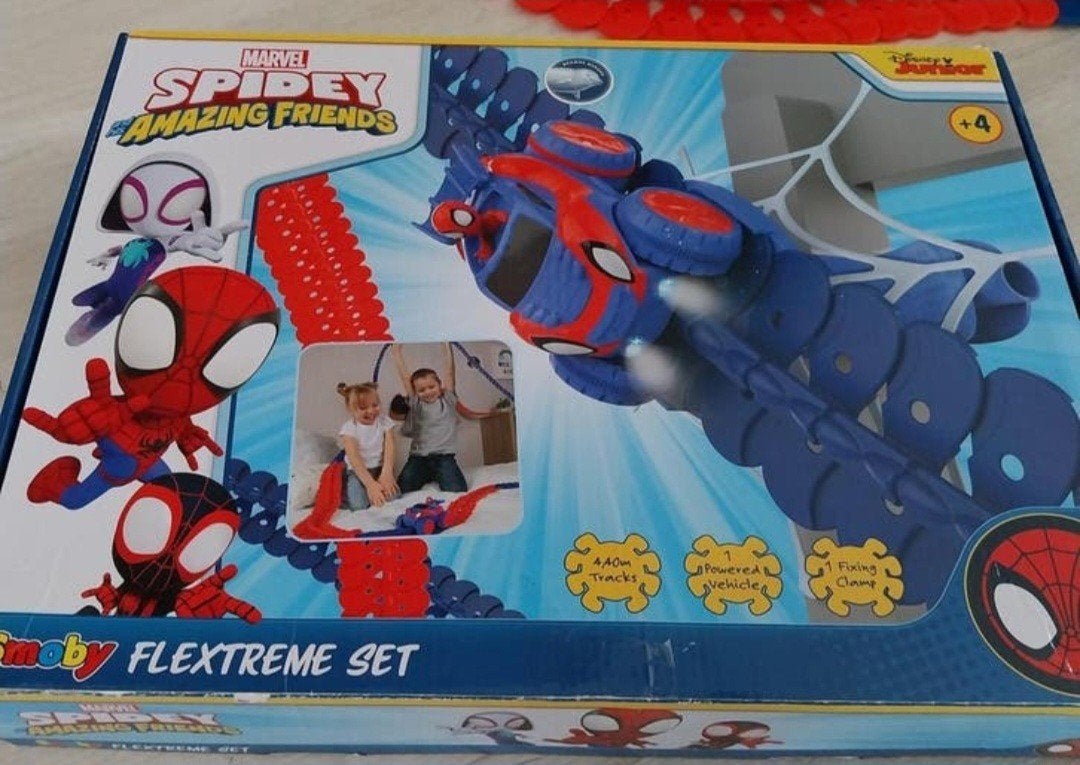 Marvel Spidey Flextreme Set Racebaan met Spidey Auto, Ophalen, Zo goed als nieuw, Elektrisch, Overige merken