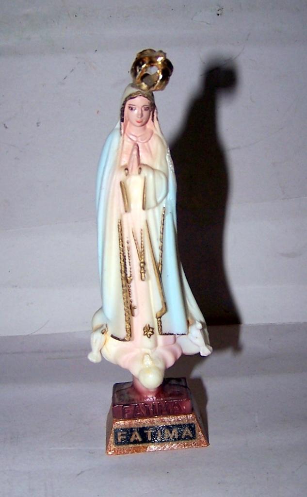 Prachtig klein antiek devotiebeeldje Fatima. Izgs, Ophalen of Verzenden