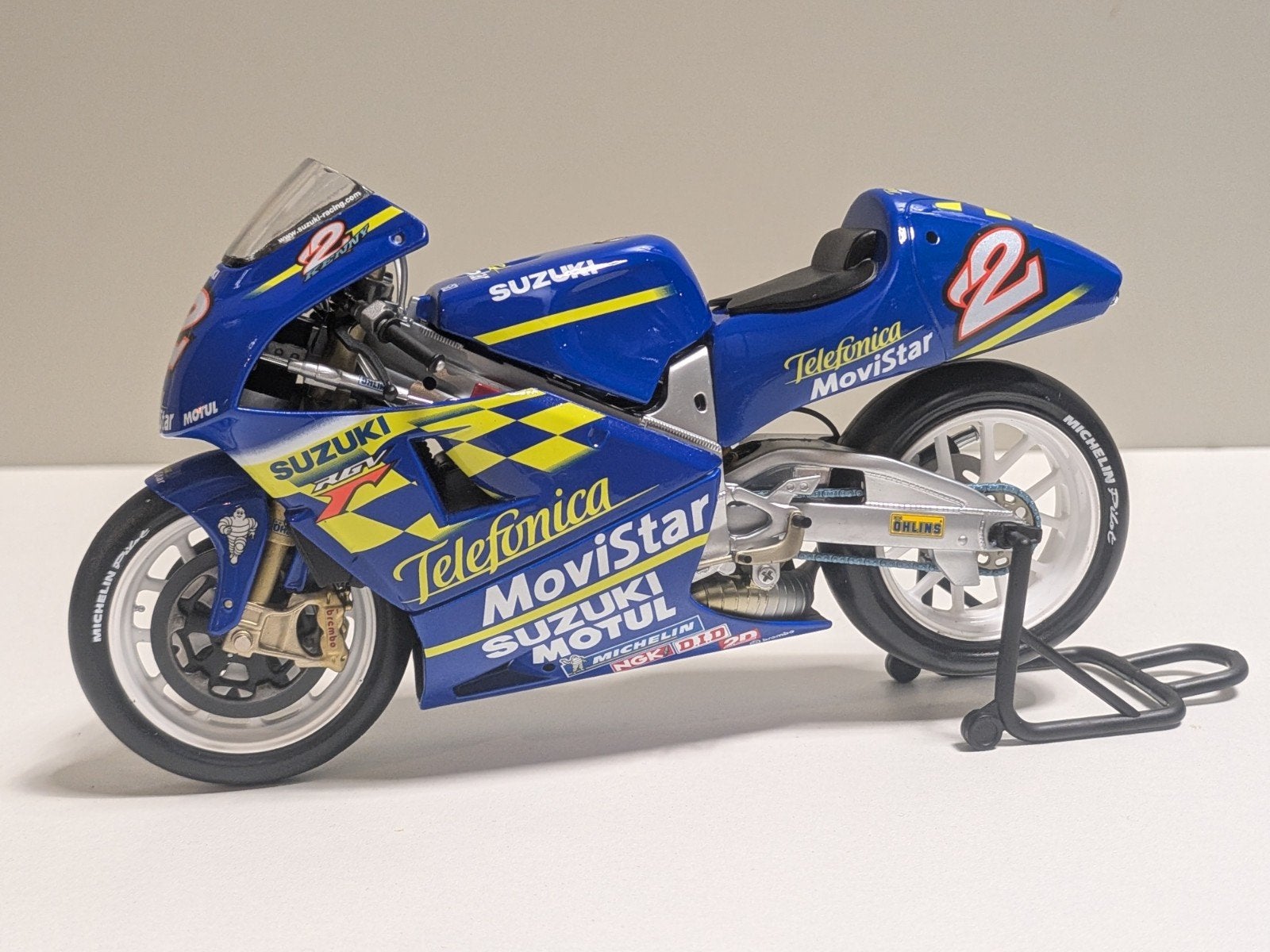Minichamps: Suzuki RGV500 - Kenny Roberts jr. - GP500cc, Ophalen of Verzenden, Zo goed als nieuw, 1:9 t/m 1:12, Motor