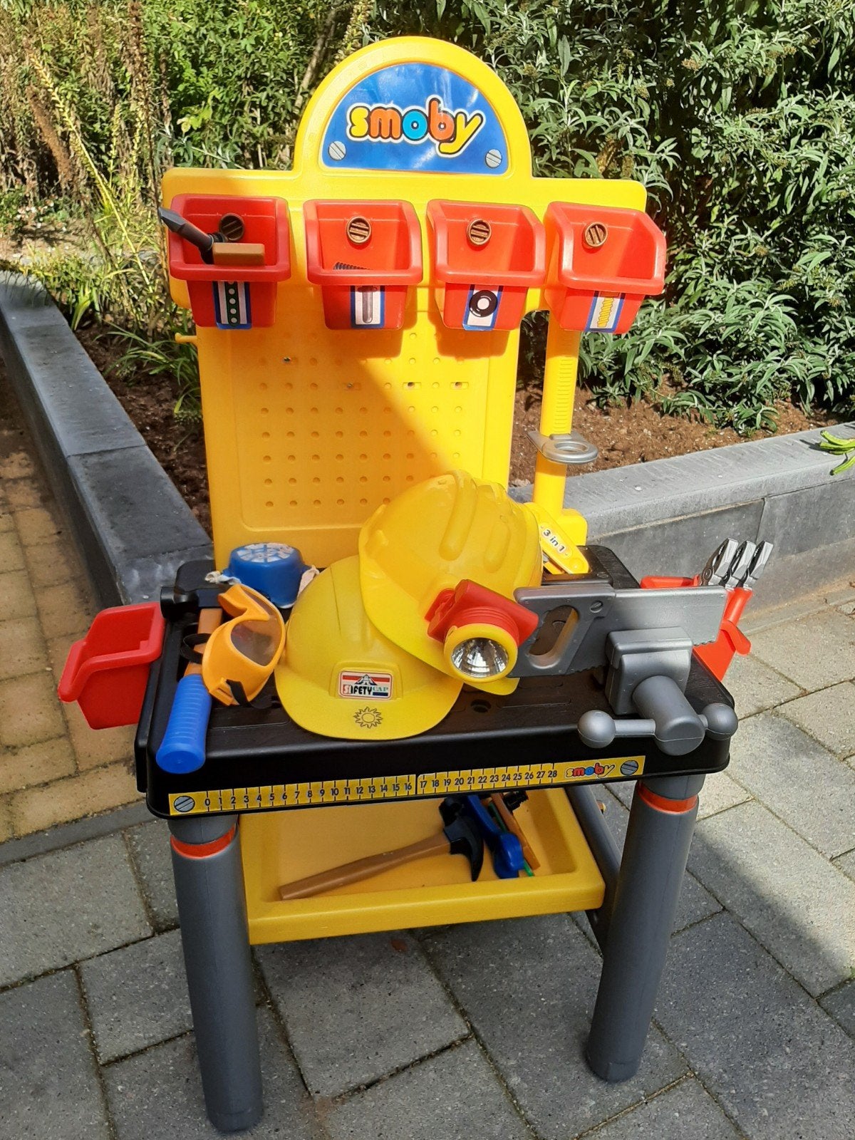 Smoby werkbank met helm en gereedschap, Ophalen of Verzenden, Zo goed als nieuw, Knutselen, Met licht
