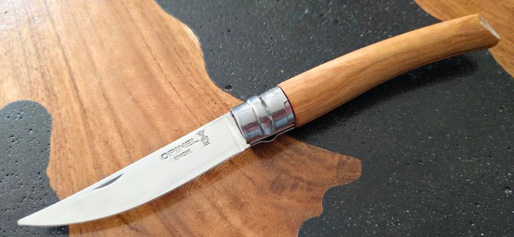Opinel Effilé No. 8 olijfhout  ..nieuw.., Ophalen of Verzenden, Nieuw