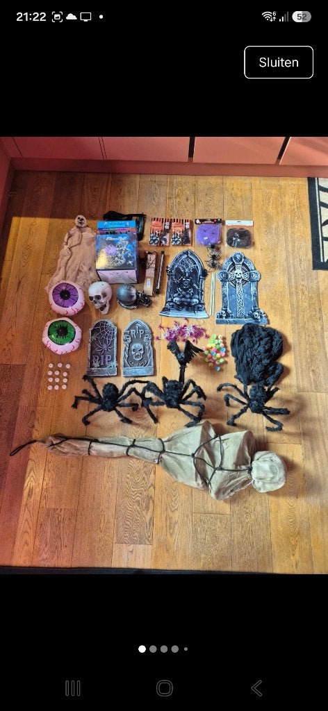 Halloween DEKO t.w.v. €175,-, Ophalen of Verzenden, Gebruikt, Feestartikel, Halloween of Griezel
