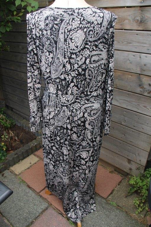 Jurk zwart/ creme/ goud K-Design mt XL Maxi Vaste prijs, K-design, Zwart, Maat 46/48 (XL) of groter, Ophalen of Verzenden