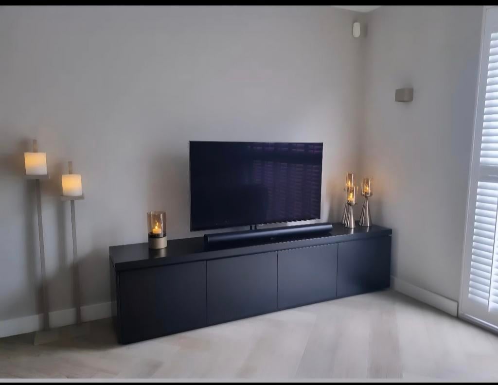 Puuur Interiors TV Meubel Zwart Mat - 240x45x60cm, Nieuw, Ophalen of Verzenden, 200 cm of meer, Minder dan 100 cm
