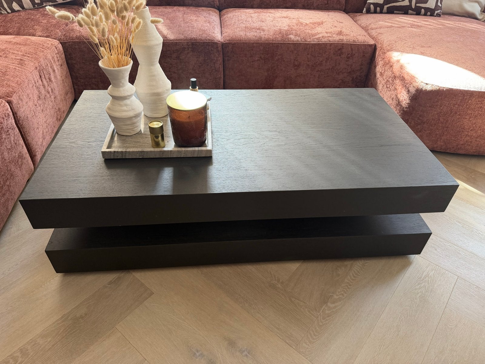 Salontafel zwart rechthoek