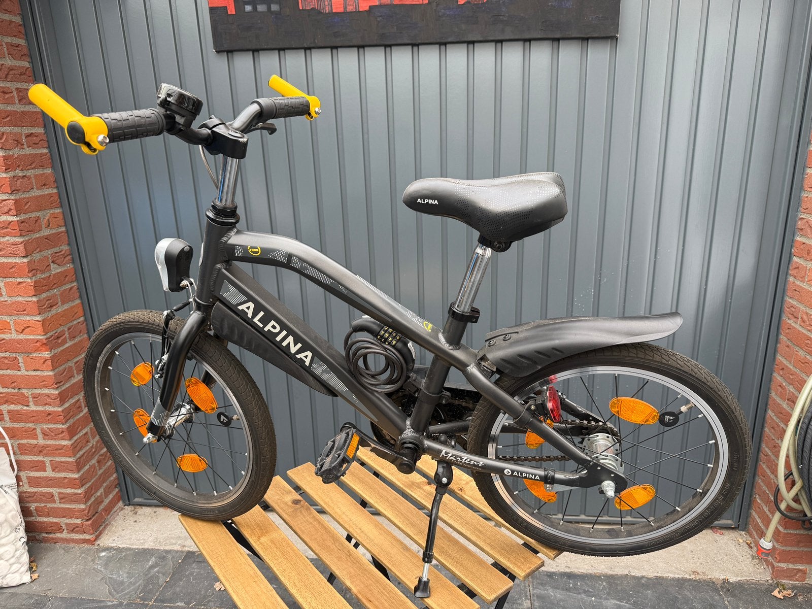 Jongensfiets: Alpina Trial, Fietsen en Brommers, Ophalen, Velgrem, 18 inch, Handrem